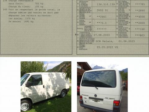 Volkswagen T4 4x4 Syncro  swiss profi 2.5 diesel manuel 75kw 5 cylin Blanc
